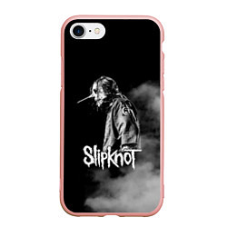 Чехол iPhone 7/8 матовый Slipknot: Shadow Smoke, цвет: 3D-светло-розовый