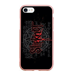 Чехол iPhone 7/8 матовый Slipknot: Pentagram, цвет: 3D-светло-розовый