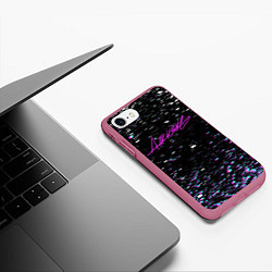 Чехол iPhone 7/8 матовый ДЖИЗУС, цвет: 3D-малиновый — фото 2