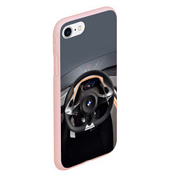 Чехол iPhone 7/8 матовый BMW - salon, цвет: 3D-светло-розовый — фото 2