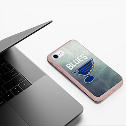 Чехол iPhone 7/8 матовый St Louis Blues, цвет: 3D-светло-розовый — фото 2