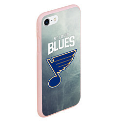 Чехол iPhone 7/8 матовый St Louis Blues, цвет: 3D-светло-розовый — фото 2