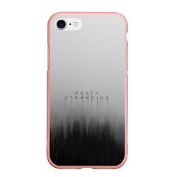 Чехол iPhone 7/8 матовый Death Stranding Лес, цвет: 3D-светло-розовый