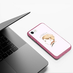 Чехол iPhone 7/8 матовый Death Stranding - Fragile, цвет: 3D-малиновый — фото 2