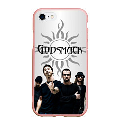 Чехол iPhone 7/8 матовый Godsmack, цвет: 3D-светло-розовый