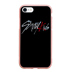 Чехол iPhone 7/8 матовый Stray Kids, цвет: 3D-светло-розовый