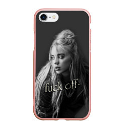 Чехол iPhone 7/8 матовый Billie Eilish fak off, цвет: 3D-светло-розовый