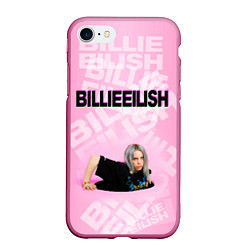 Чехол iPhone 7/8 матовый Billie Eilish: Pink Mood