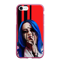 Чехол iPhone 7/8 матовый Billie Eilish: Demon, цвет: 3D-малиновый