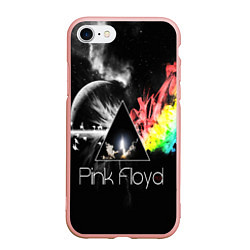 Чехол iPhone 7/8 матовый PINK FLOYD, цвет: 3D-светло-розовый