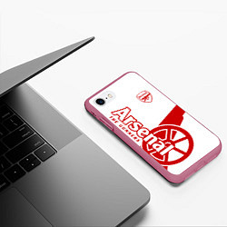 Чехол iPhone 7/8 матовый Arsenal, цвет: 3D-малиновый — фото 2