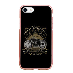 Чехол iPhone 7/8 матовый Первый Harley Davidson, цвет: 3D-светло-розовый