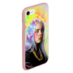 Чехол iPhone 7/8 матовый Billie Eilish, цвет: 3D-баблгам — фото 2