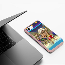 Чехол iPhone 7/8 матовый Хабиб Нурмагомедов против Конора, цвет: 3D-светло-розовый — фото 2