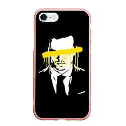 Чехол iPhone 7/8 матовый Sherlock, цвет: 3D-светло-розовый