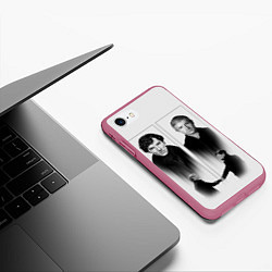 Чехол iPhone 7/8 матовый Sherlock, цвет: 3D-малиновый — фото 2