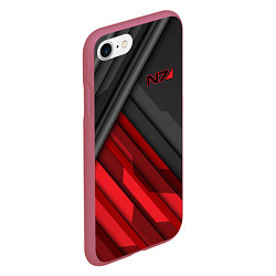 Чехол iPhone 7/8 матовый Mass Effect N7, цвет: 3D-малиновый — фото 2