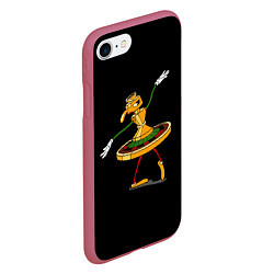 Чехол iPhone 7/8 матовый Cuphead, цвет: 3D-малиновый — фото 2