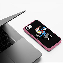 Чехол iPhone 7/8 матовый Cuphead - Хопус Покус, цвет: 3D-малиновый — фото 2