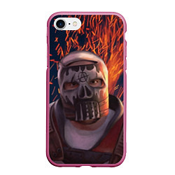 Чехол iPhone 7/8 матовый Sparks Rust, цвет: 3D-малиновый