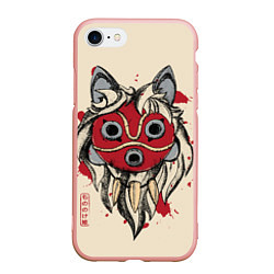 Чехол iPhone 7/8 матовый Princess Mononoke, цвет: 3D-светло-розовый