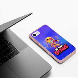 Чехол iPhone 7/8 матовый Brawl Stars Max, цвет: 3D-светло-розовый — фото 2