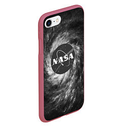 Чехол iPhone 7/8 матовый NASA, цвет: 3D-малиновый — фото 2