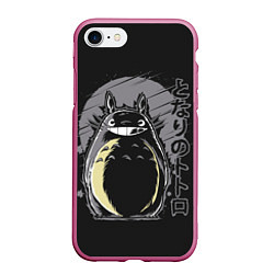 Чехол iPhone 7/8 матовый Totoro, цвет: 3D-малиновый