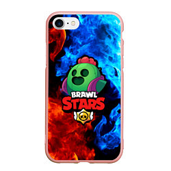 Чехол iPhone 7/8 матовый Brawl Stars Spike, цвет: 3D-светло-розовый