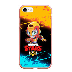 Чехол iPhone 7/8 матовый BRAWL STARS MAX, цвет: 3D-светло-розовый