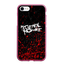 Чехол iPhone 7/8 матовый My Chemical Romance, цвет: 3D-малиновый