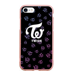 Чехол iPhone 7/8 матовый Twice, цвет: 3D-светло-розовый