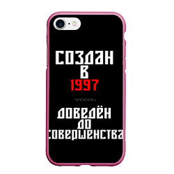 Чехол iPhone 7/8 матовый Создан в 1997, цвет: 3D-малиновый