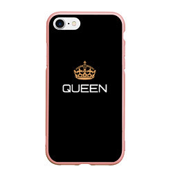 Чехол iPhone 7/8 матовый Королева, цвет: 3D-светло-розовый