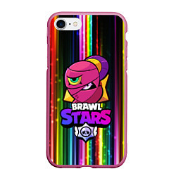 Чехол iPhone 7/8 матовый BRAWL STARS TARA, цвет: 3D-малиновый