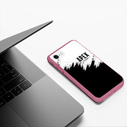 Чехол iPhone 7/8 матовый APEX LEGENDS, цвет: 3D-малиновый — фото 2