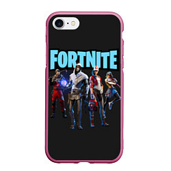 Чехол iPhone 7/8 матовый Fortnite, цвет: 3D-малиновый