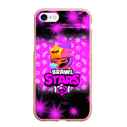 Чехол iPhone 7/8 матовый BRAWL STARS:SANDY, цвет: 3D-светло-розовый