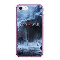 Чехол iPhone 7/8 матовый GOD OF WAR, цвет: 3D-малиновый