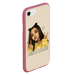 Чехол iPhone 7/8 матовый Ariana Grande Ариана Гранде, цвет: 3D-малиновый — фото 2