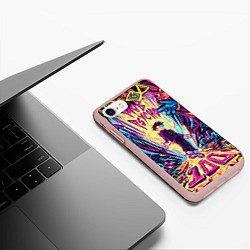 Чехол iPhone 7/8 матовый Моб Психо 100, цвет: 3D-светло-розовый — фото 2