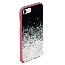 Чехол iPhone 7/8 матовый Вода абстракция, цвет: 3D-малиновый — фото 2