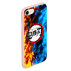 Чехол iPhone 7/8 матовый KIMETSU NO YAIBA, цвет: 3D-светло-розовый — фото 2