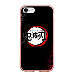 Чехол iPhone 7/8 матовый KIMETSU NO YAIBA, цвет: 3D-светло-розовый