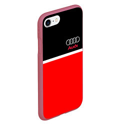 Чехол iPhone 7/8 матовый AUDI SPORT, цвет: 3D-малиновый — фото 2