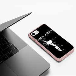 Чехол iPhone 7/8 матовый Король и Шут Анархия спина, цвет: 3D-светло-розовый — фото 2