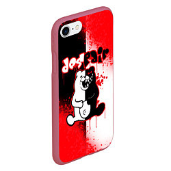 Чехол iPhone 7/8 матовый MONOKUMA, цвет: 3D-малиновый — фото 2