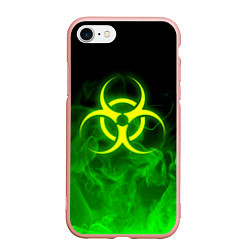 Чехол iPhone 7/8 матовый BIOHAZARD, цвет: 3D-светло-розовый