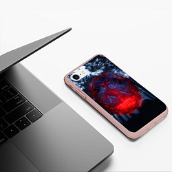 Чехол iPhone 7/8 матовый Demogorgon Stranger Things, цвет: 3D-светло-розовый — фото 2