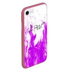 Чехол iPhone 7/8 матовый LIL PEEP FIRE, цвет: 3D-малиновый — фото 2